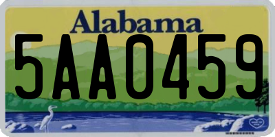 AL license plate 5AA0459