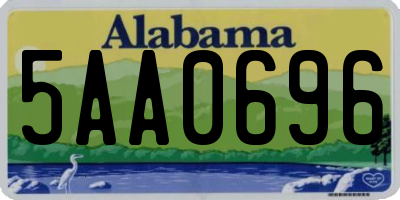 AL license plate 5AA0696