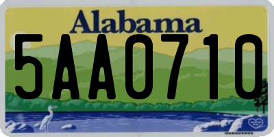 AL license plate 5AA0710