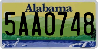 AL license plate 5AA0748