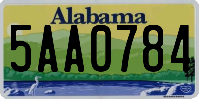 AL license plate 5AA0784