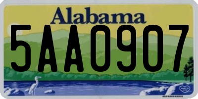 AL license plate 5AA0907