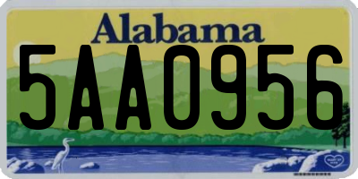 AL license plate 5AA0956