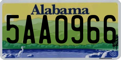 AL license plate 5AA0966