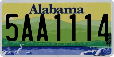 AL license plate 5AA1114