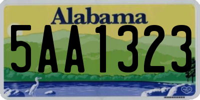 AL license plate 5AA1323