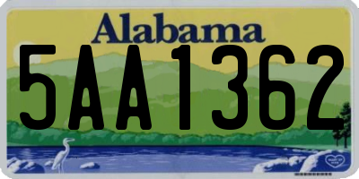 AL license plate 5AA1362