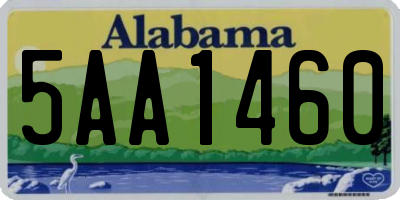 AL license plate 5AA1460