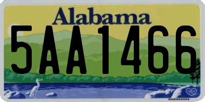 AL license plate 5AA1466