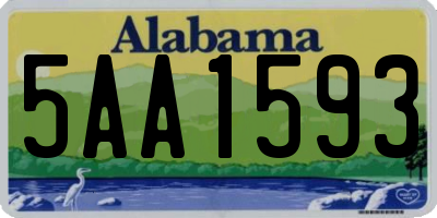 AL license plate 5AA1593