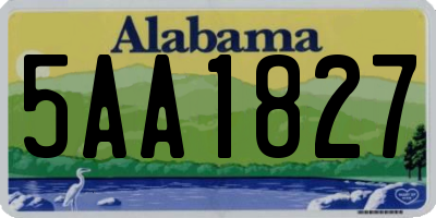 AL license plate 5AA1827