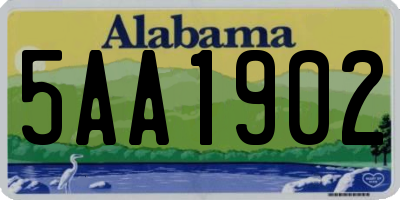 AL license plate 5AA1902