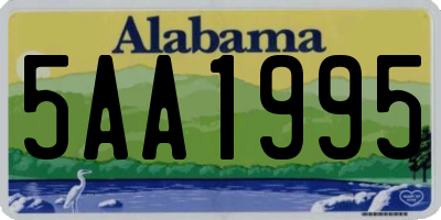 AL license plate 5AA1995