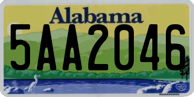 AL license plate 5AA2046