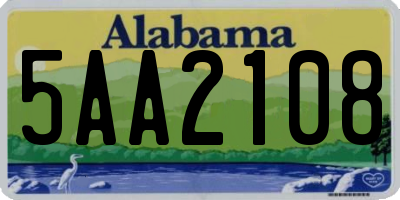 AL license plate 5AA2108