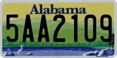 AL license plate 5AA2109