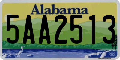 AL license plate 5AA2513