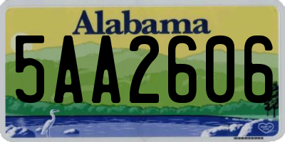 AL license plate 5AA2606