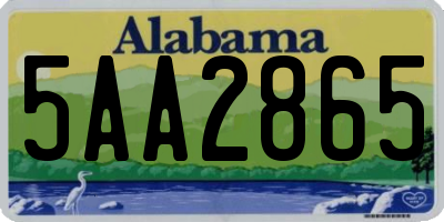 AL license plate 5AA2865