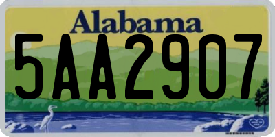 AL license plate 5AA2907