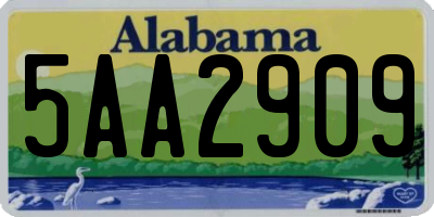 AL license plate 5AA2909