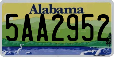 AL license plate 5AA2952