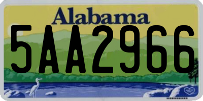 AL license plate 5AA2966
