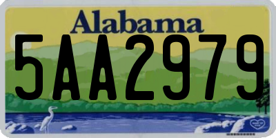 AL license plate 5AA2979