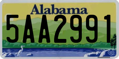 AL license plate 5AA2991
