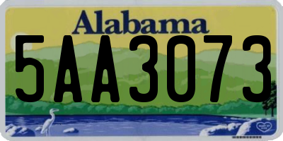 AL license plate 5AA3073