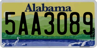 AL license plate 5AA3089