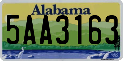 AL license plate 5AA3163