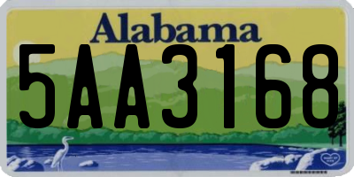 AL license plate 5AA3168