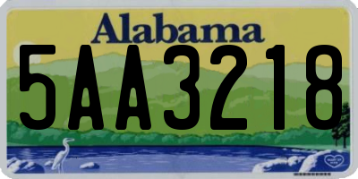 AL license plate 5AA3218