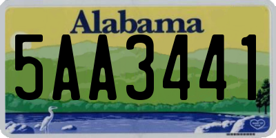 AL license plate 5AA3441