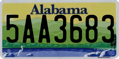 AL license plate 5AA3683
