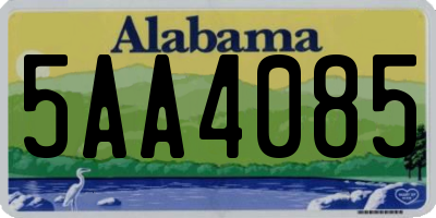 AL license plate 5AA4085