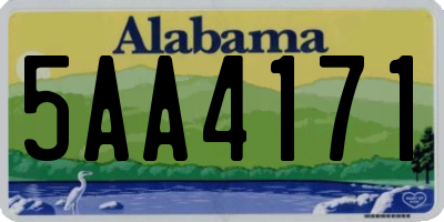 AL license plate 5AA4171