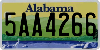 AL license plate 5AA4266
