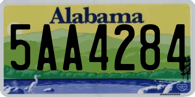 AL license plate 5AA4284
