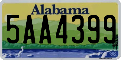 AL license plate 5AA4399