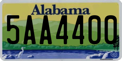 AL license plate 5AA4400