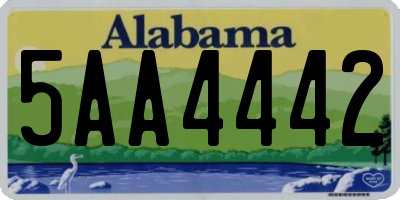 AL license plate 5AA4442
