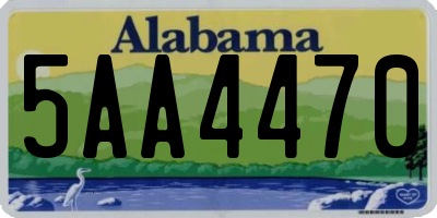 AL license plate 5AA4470