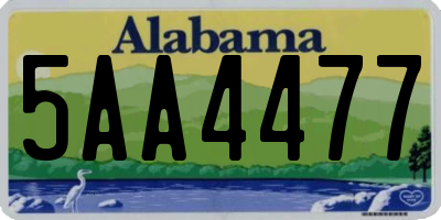 AL license plate 5AA4477