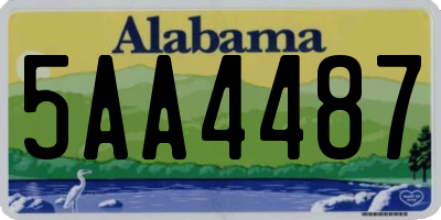 AL license plate 5AA4487