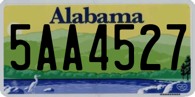 AL license plate 5AA4527