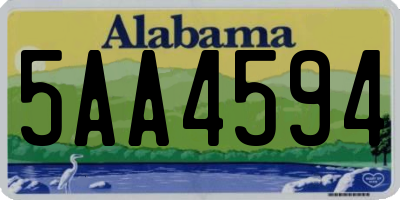 AL license plate 5AA4594