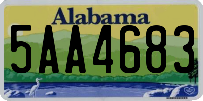 AL license plate 5AA4683