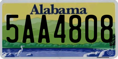 AL license plate 5AA4808